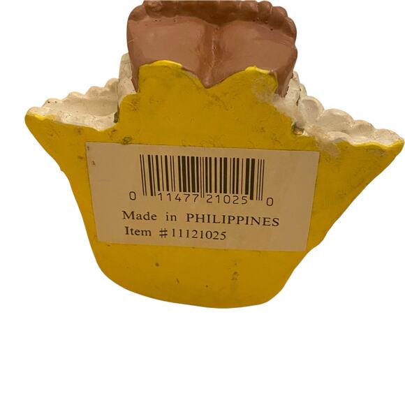 Vintage Hand Painted Little Girl Angels (Set of 3) 4" Tall Christmas Ornaments - Picture 12 of 15